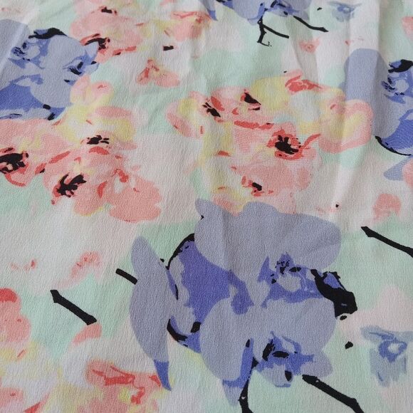 Adam Levine Colorful Pastel Flowers Lightweight Sleeveless Blouse Women's Large - Picture 10 of 12